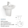 #2253 wall hung basin
