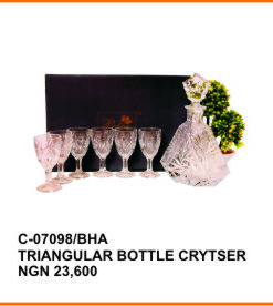 C-07098/BHA TRIANGULAR BOTTLE CRYSER