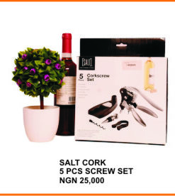 SALT CORK 5 PCS SCREW SET