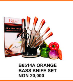 B6514A ORANGE BASS KNIFE SET